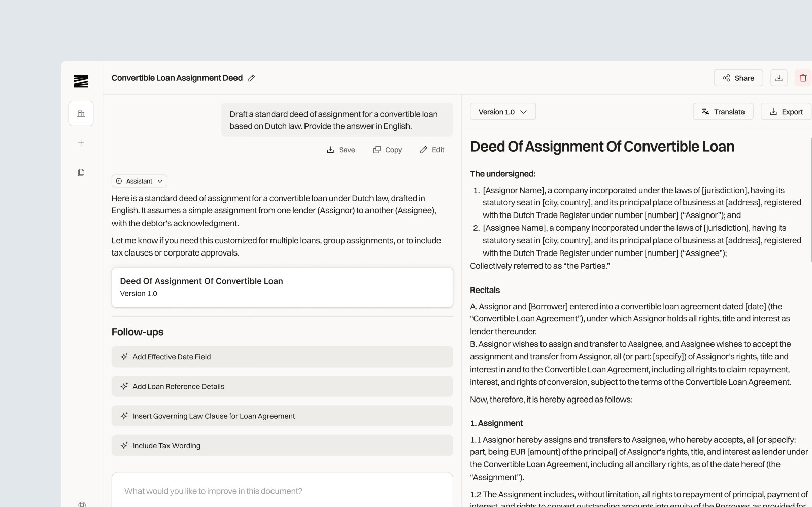 Image showing Zeno document mode