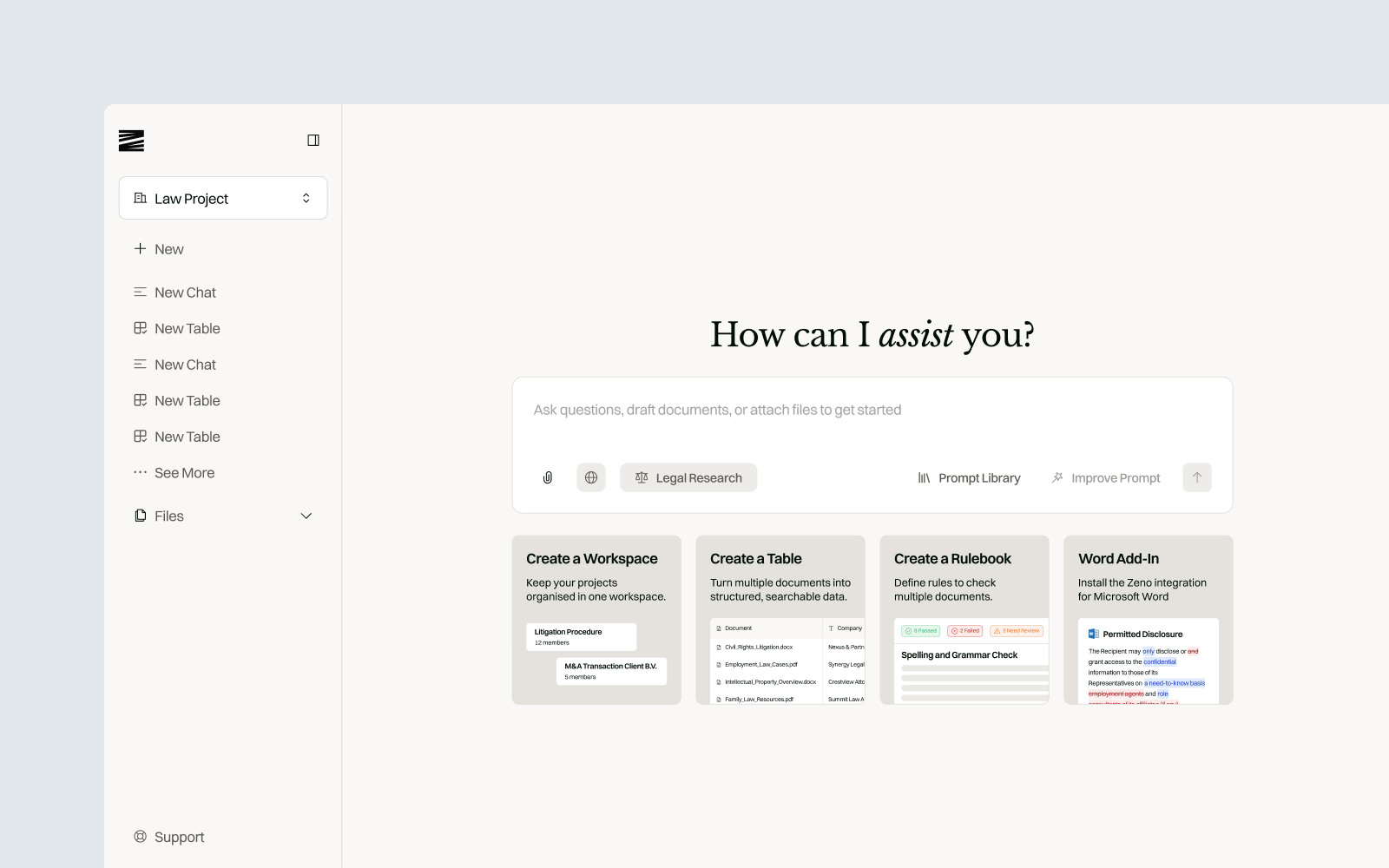 Image showing Zeno assistant home page