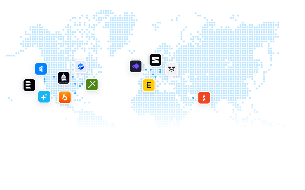 A map that shows Neat clients