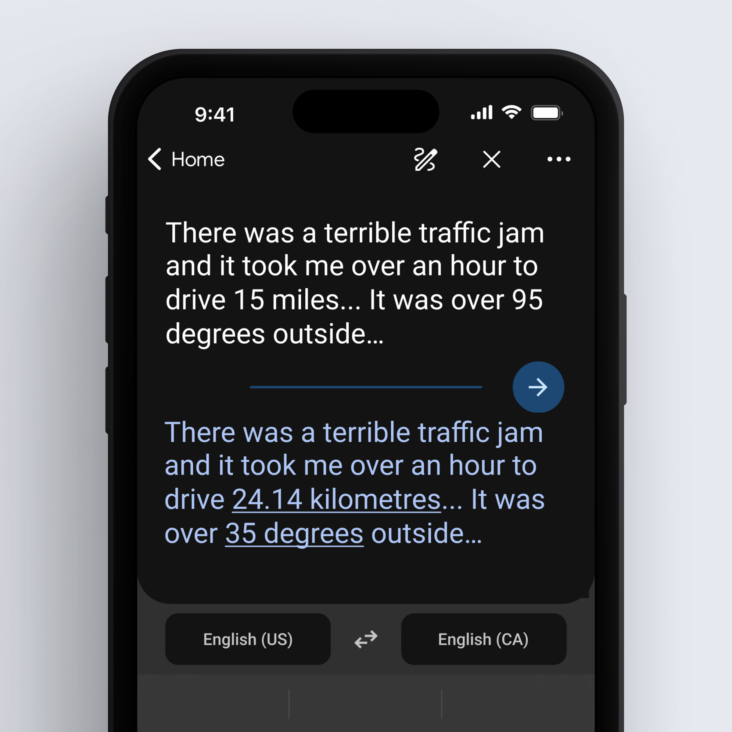 An image of a Google Translate showing translation from 'American' to 'human' language