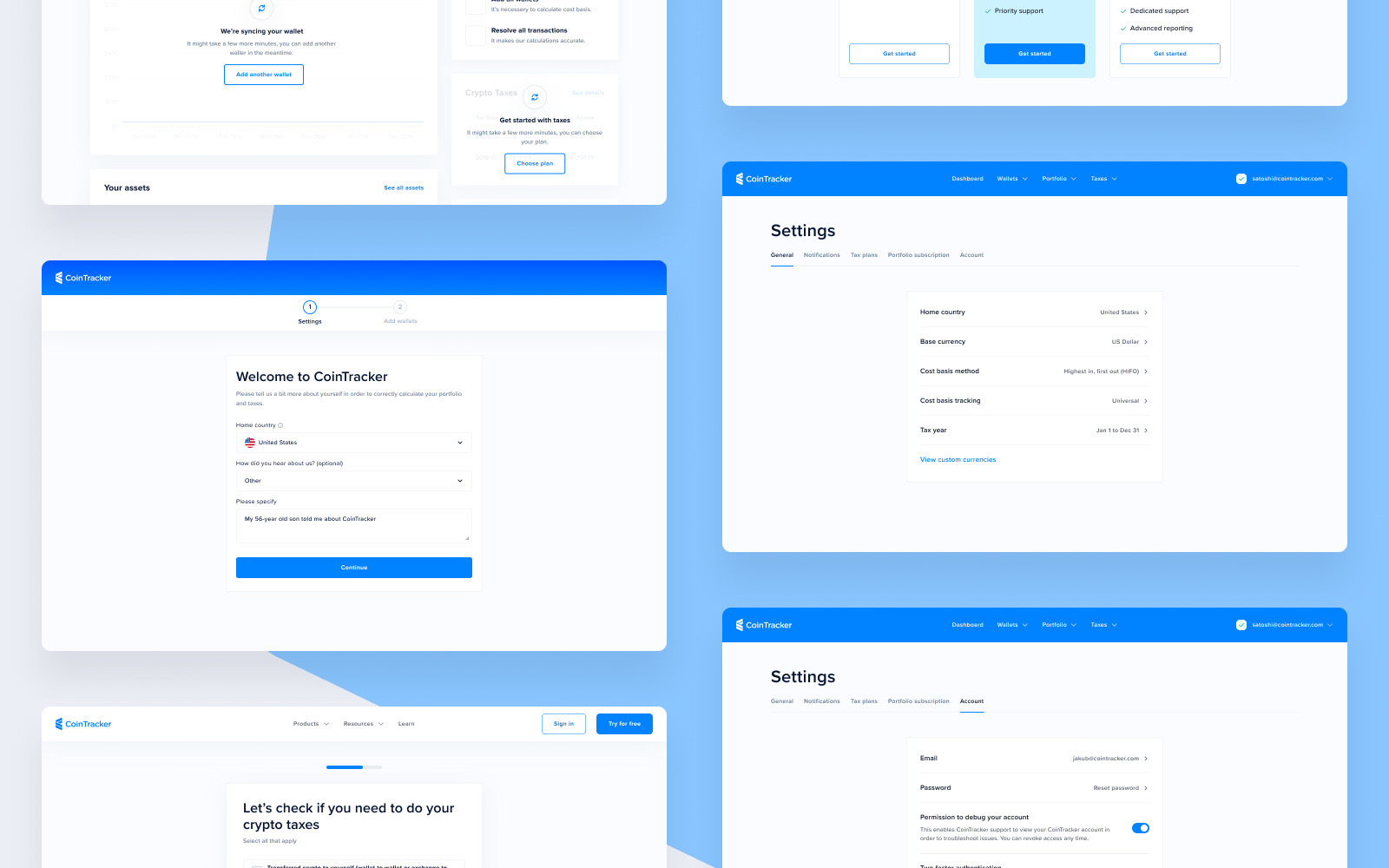 CoinTracker onboarding experience